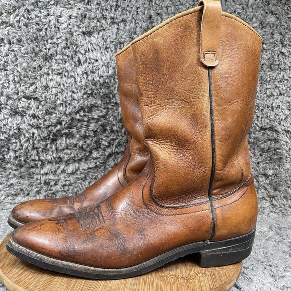 Vintage Red Wing Pecos Pull On Cowboy Western Boots Men's 12 B - Picture 2 of 12